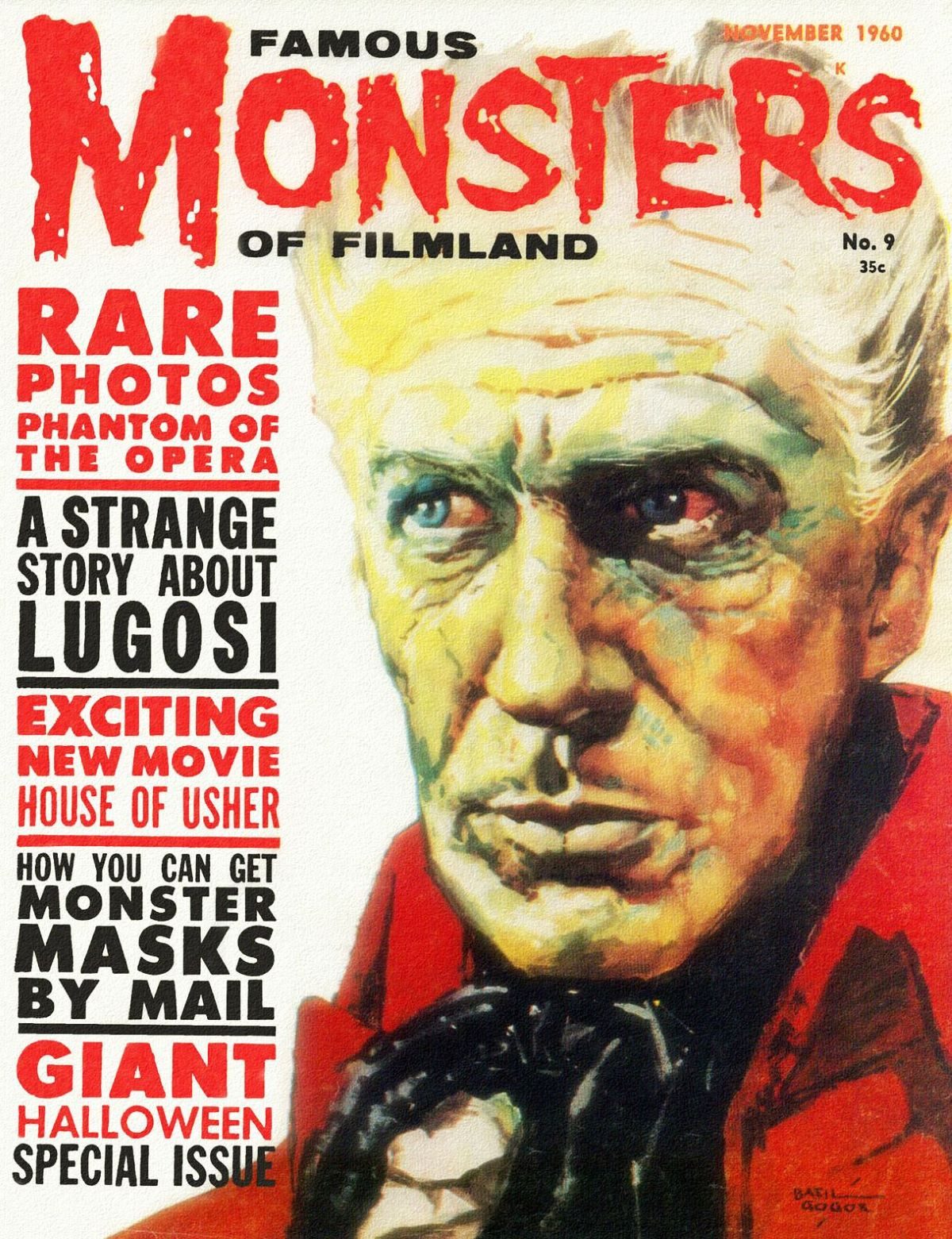 Famous Monsters of Filmland, magazine, horror films, Vincent Price, 1960s