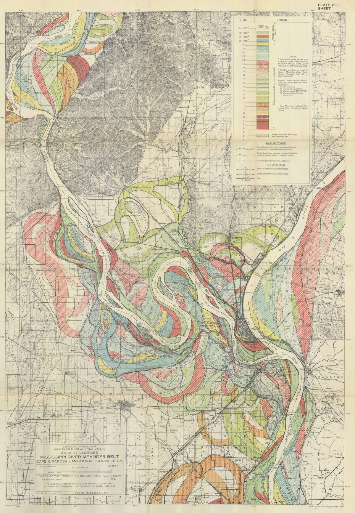 Dr Harold Norman Fisk's Outstanding Maps of the Mississippi River 