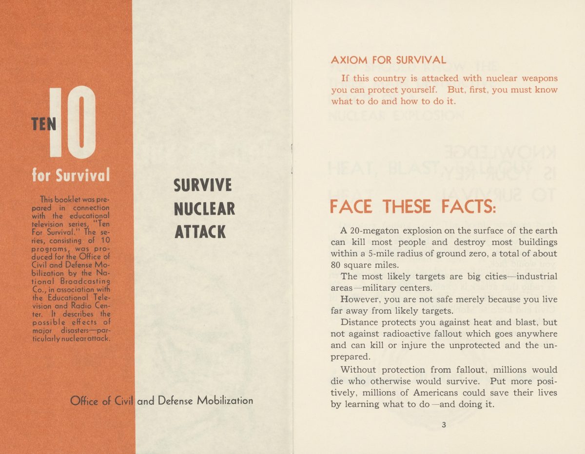 Ten for Survival: Survive Nuclear Attack ca. 1960