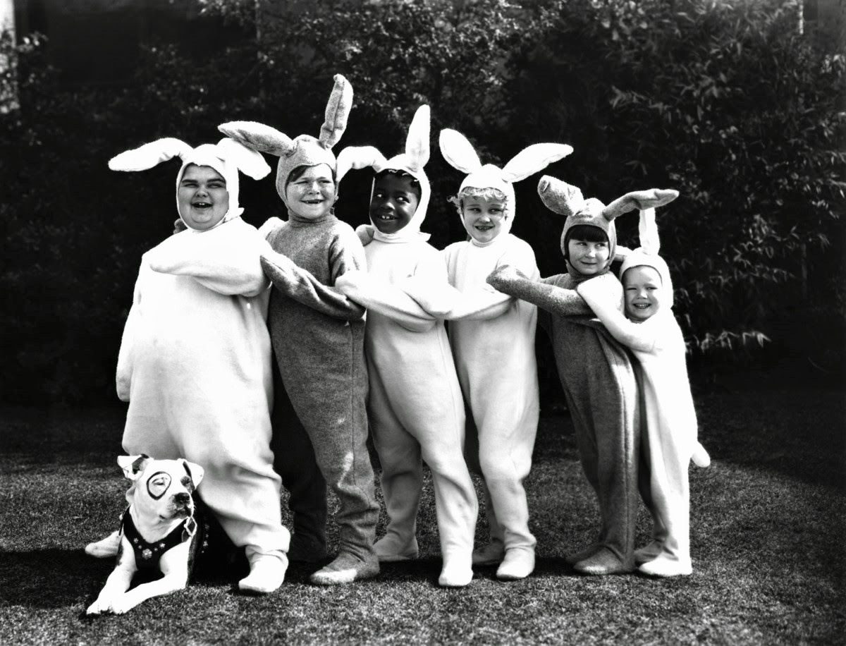 Easter Bunny, photograph, vintage, pagan, Our Gang