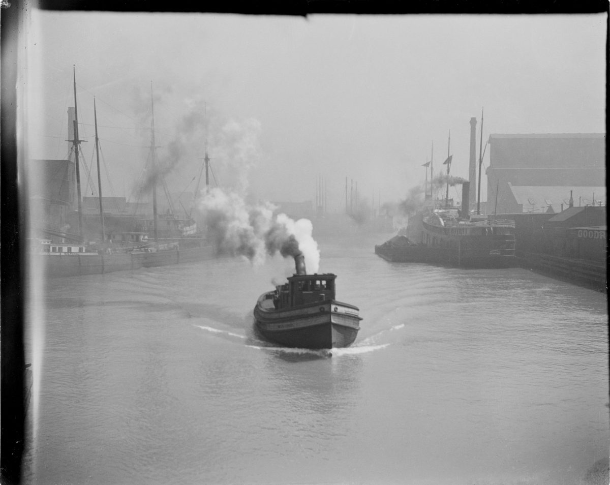 River scene with boats - George Silas Duntley Photographs 1899-1918