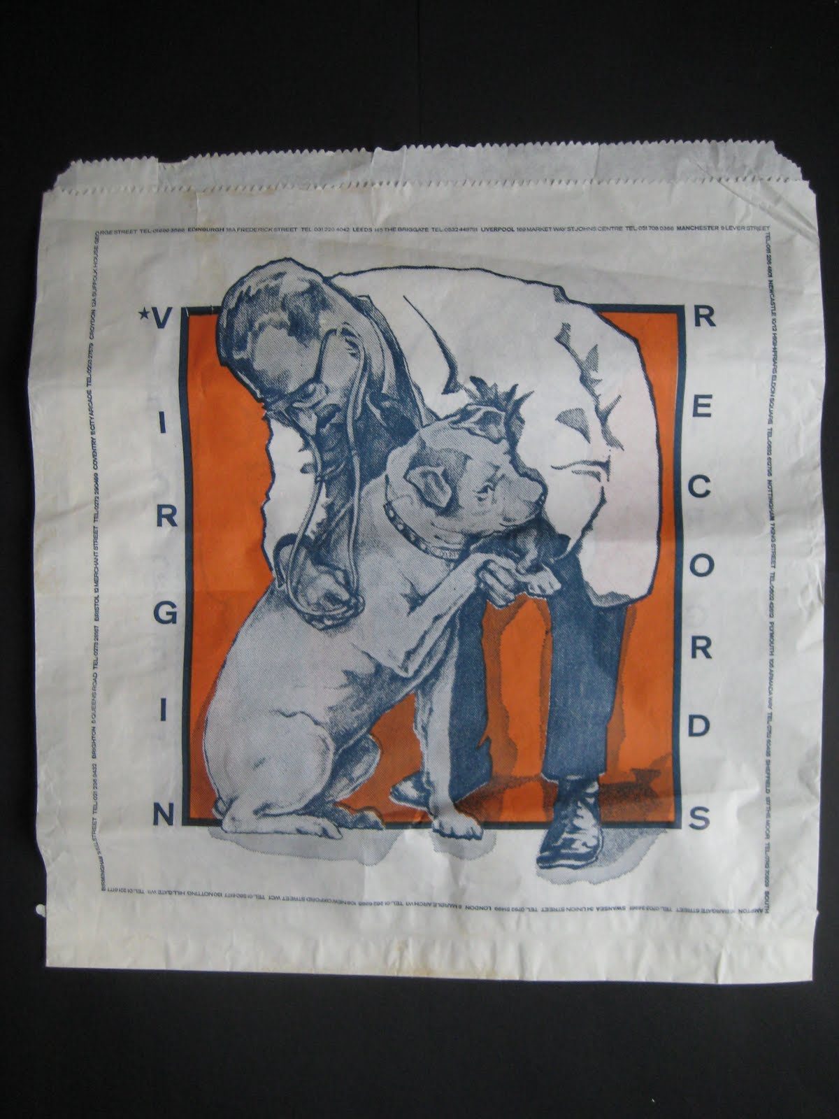 vintage record store bags