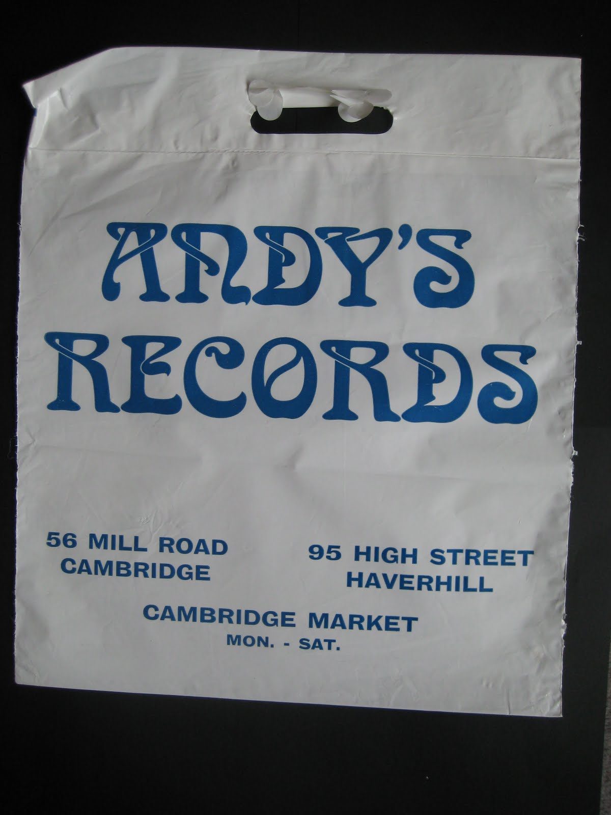 vintage record store bags