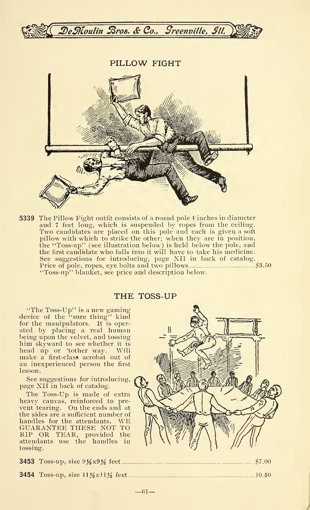 Demoulin brothers Hazing goods catalogue 1908