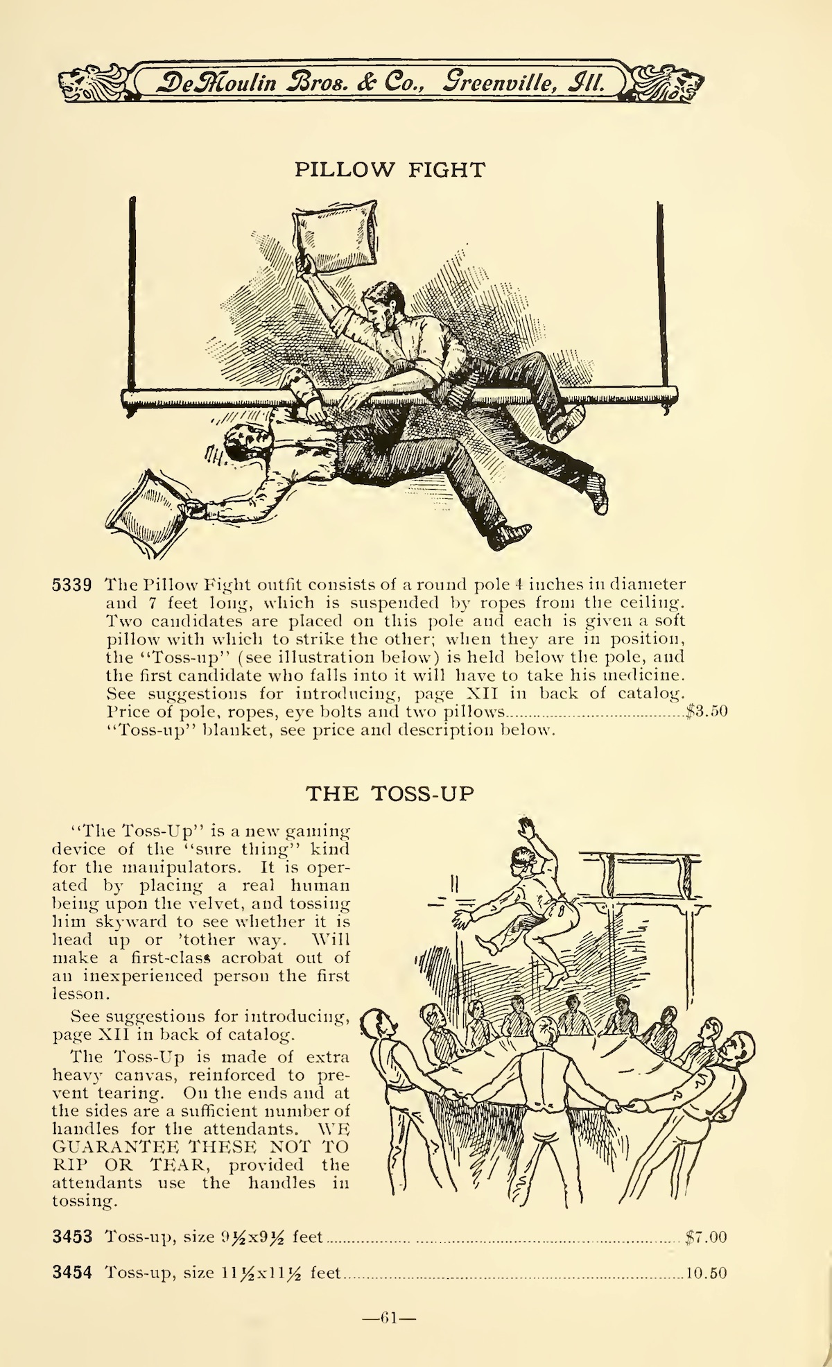 Demoulin brothers Hazing goods catalogue 1908