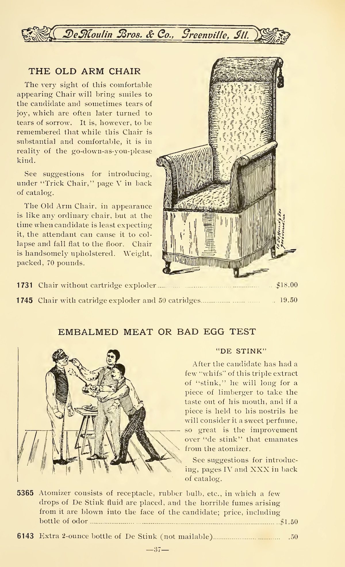 Demoulin brothers Hazing goods catalogue 1908