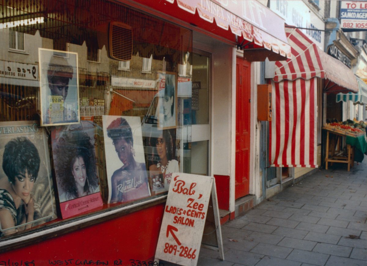 Hairdresser, West Green Rd, Seven Sisters, Haringey, 1989
