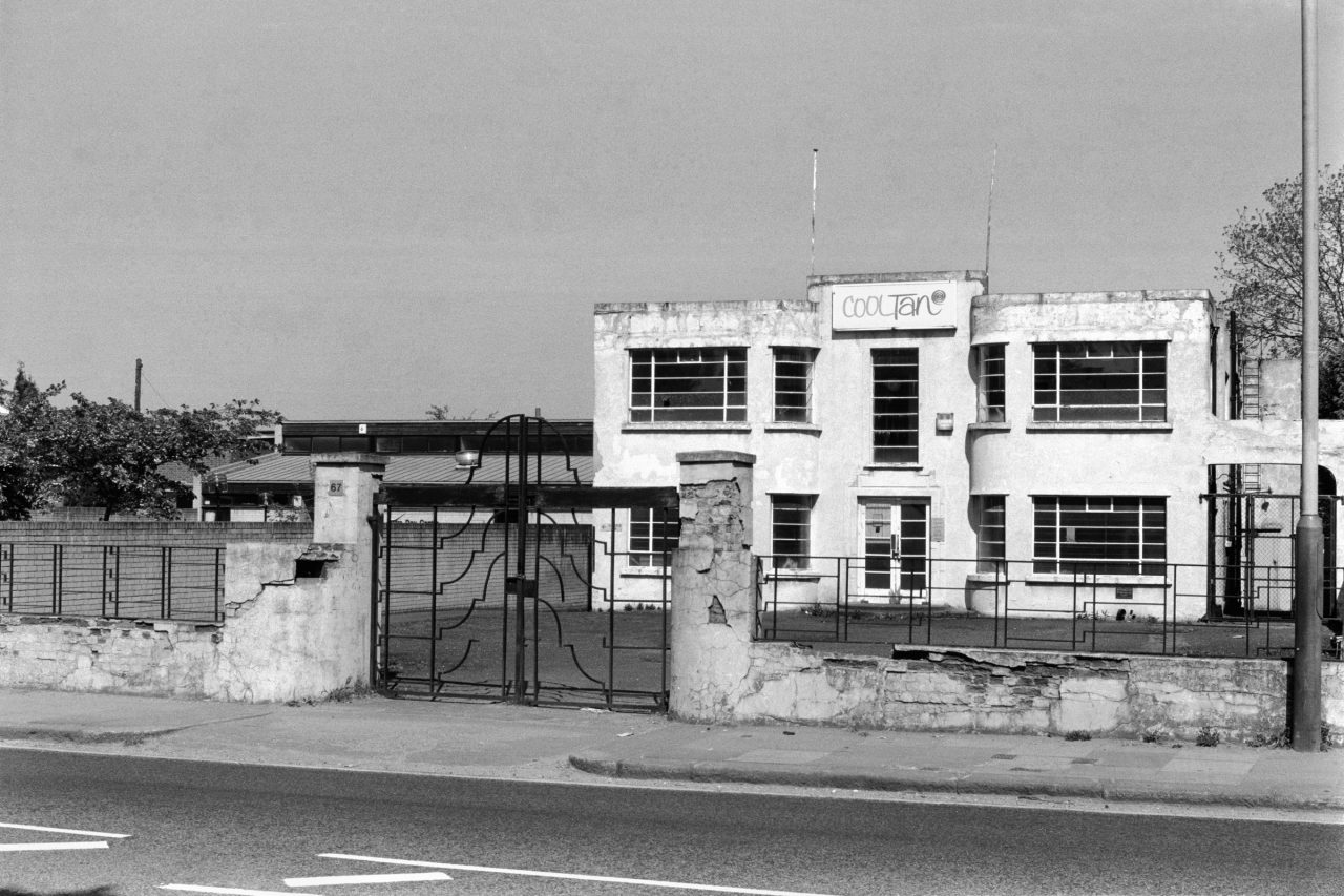 CoolTan Suntan Lotion factory, Effra Rd, Brixton, Lambeth, 1989