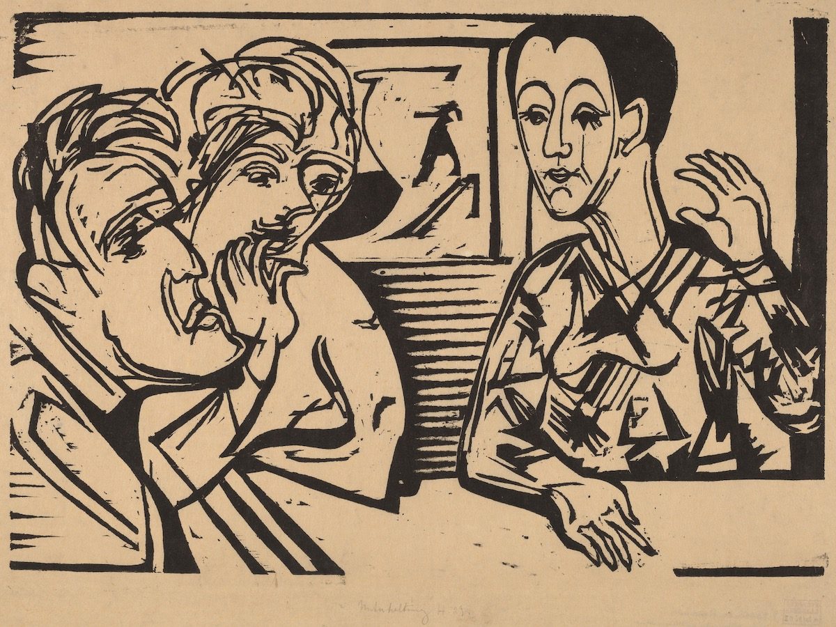 Conversation by Ernst Ludwig Kirchner - 1929
