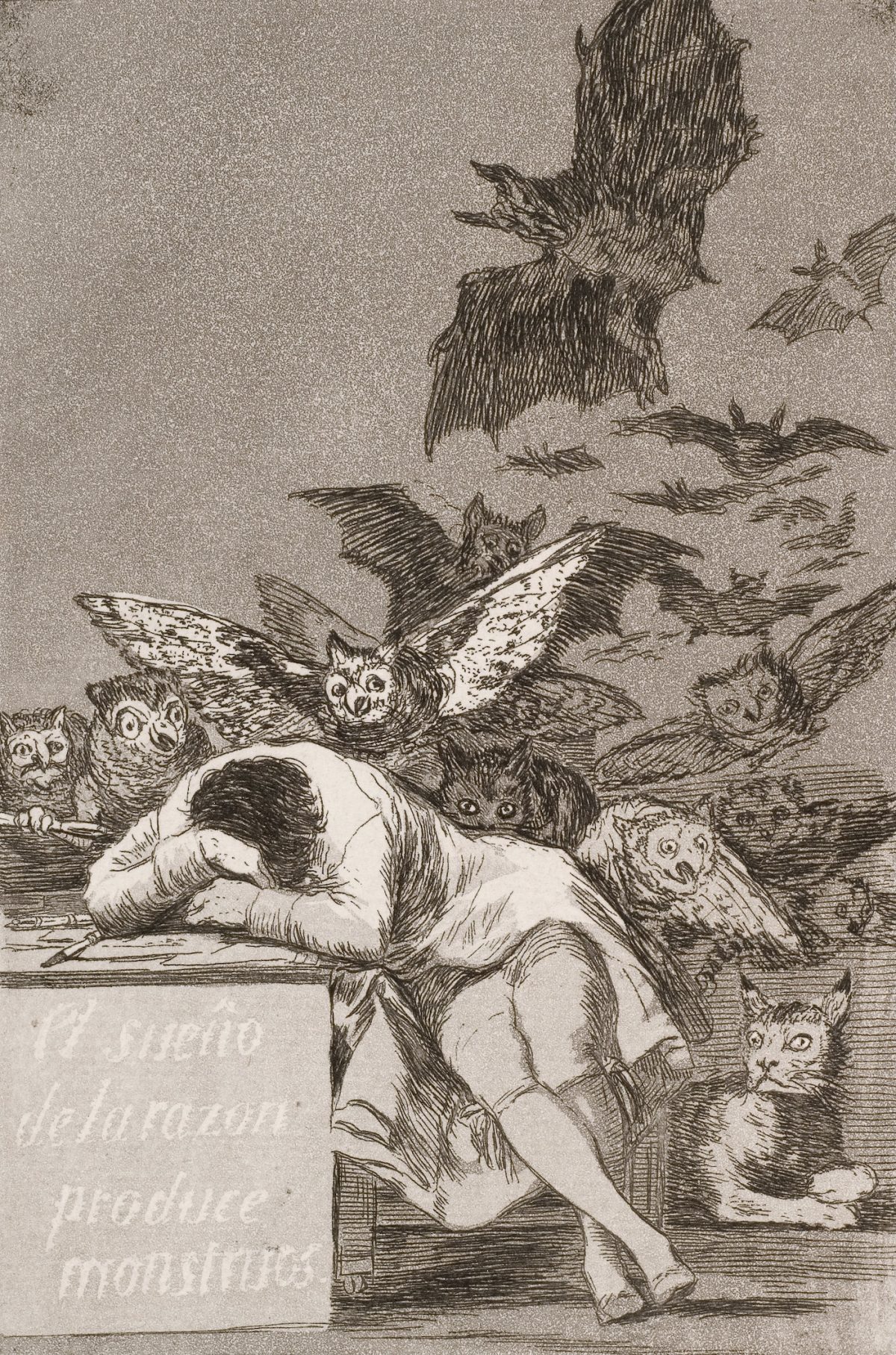 Goya : The sleep of reason produces monsters, 1799. 