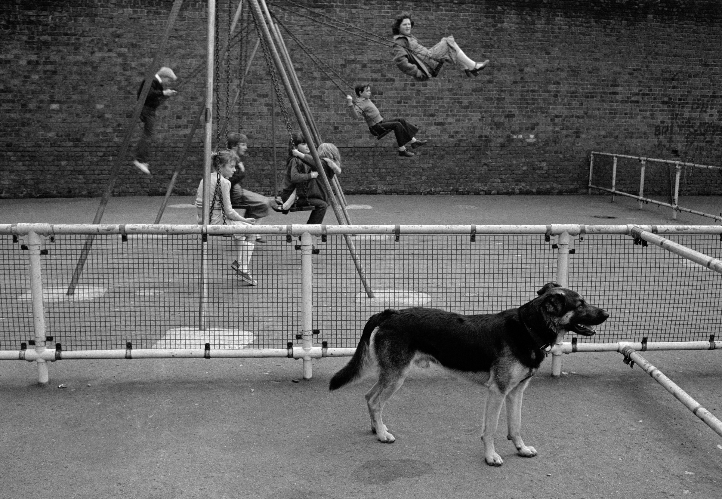 Playground, Brixton, Lambeth. 1980