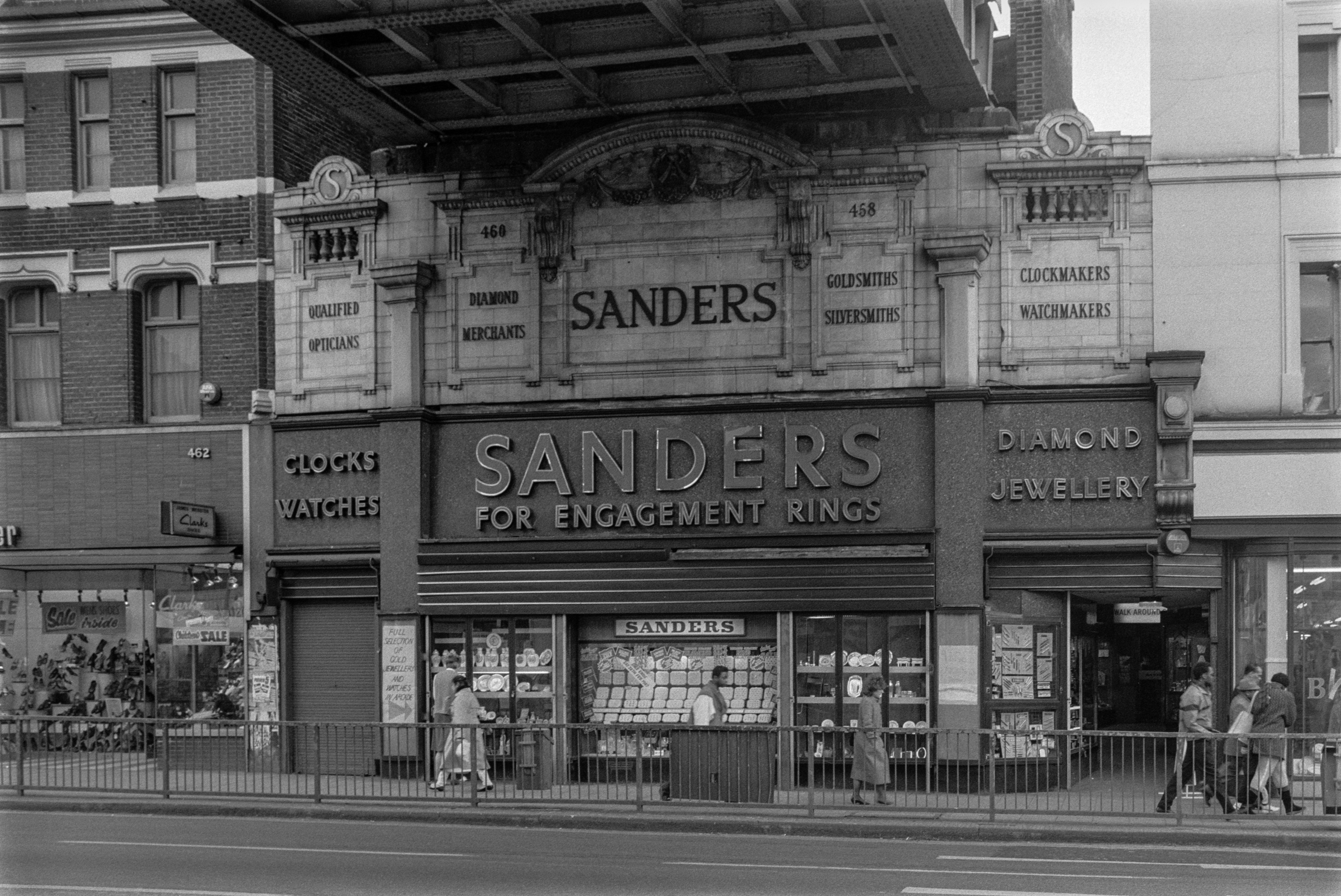 Sanders, Jeweller, Brixton Rd, Brixton, Lambeth, 1987