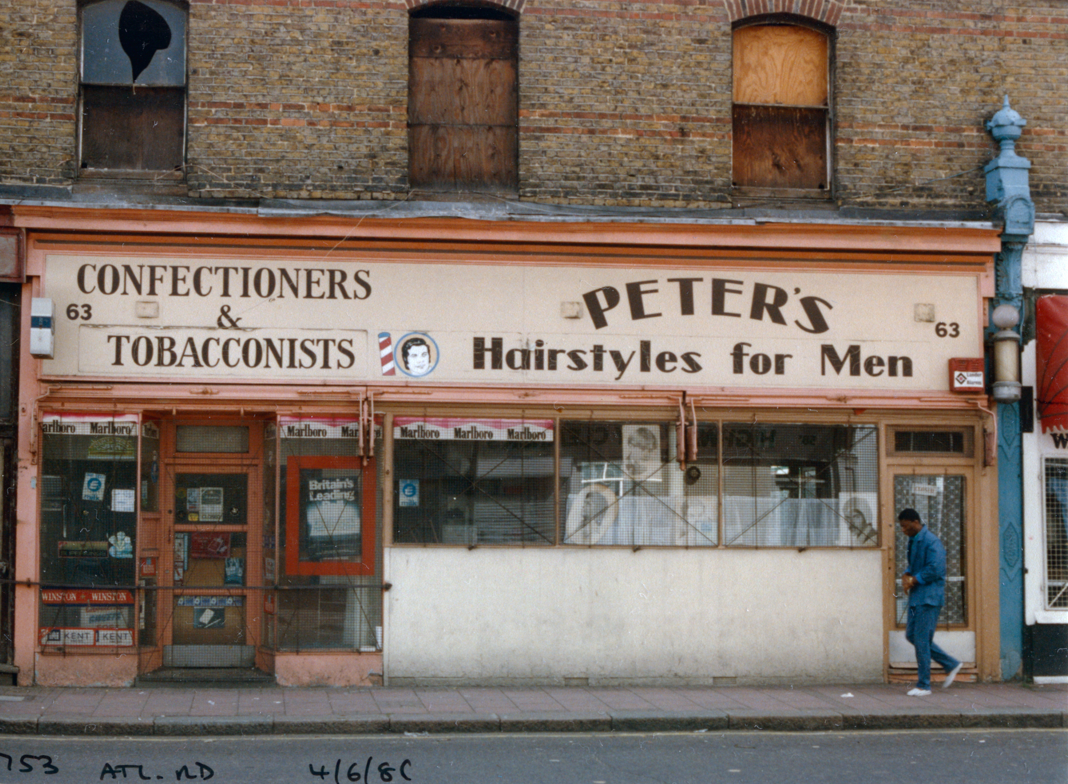 Shops, Atlantic Rd, Brixton, 1989, Lambeth