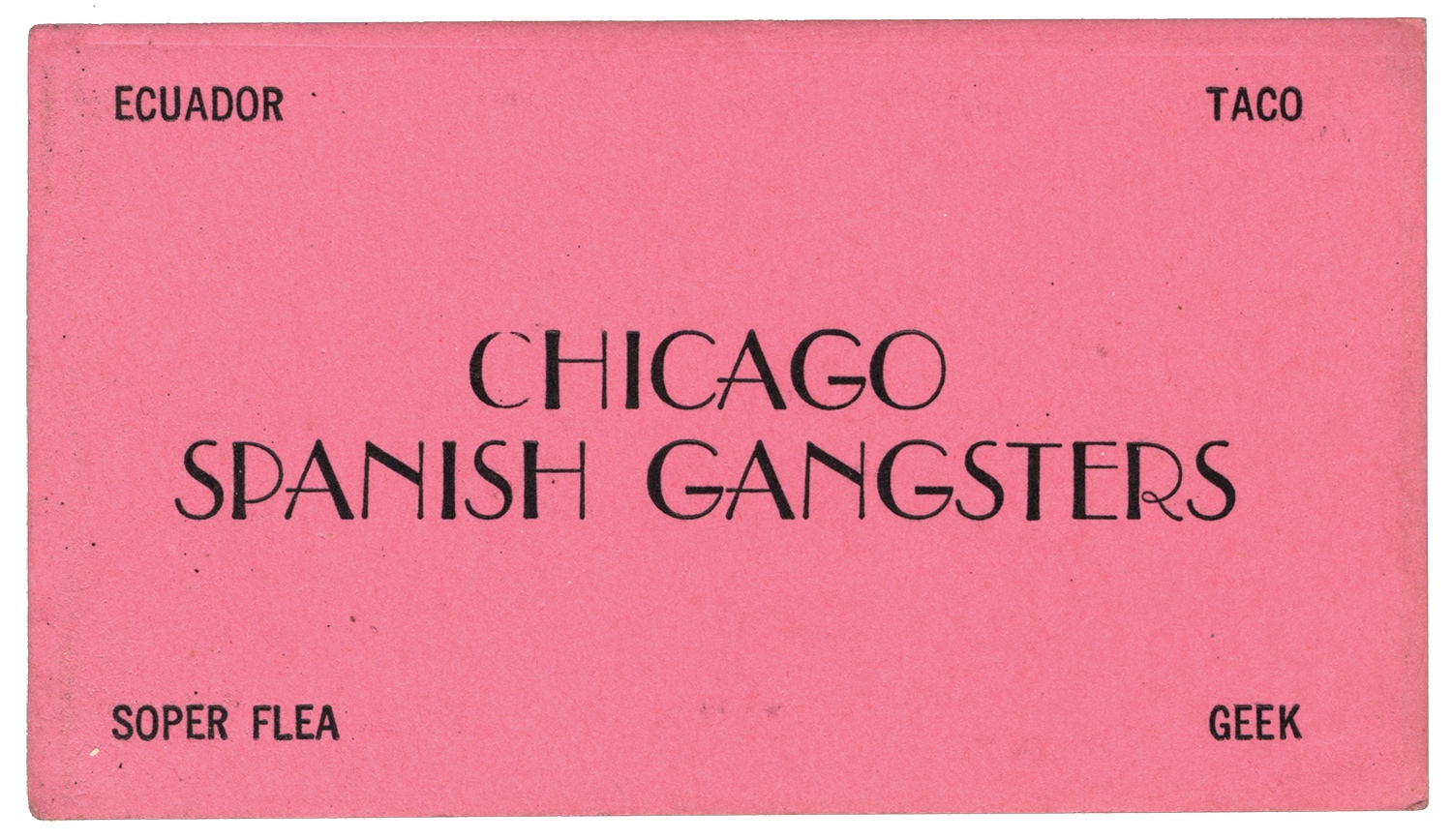 Chicago gang business cards