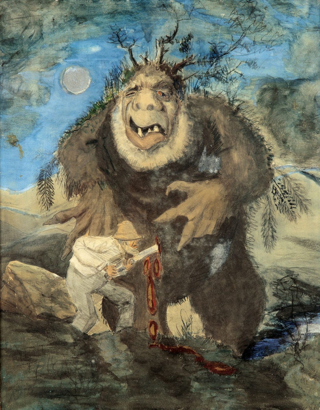 Theodor Kittlesen, trolls, monsters, painting, art, folklore