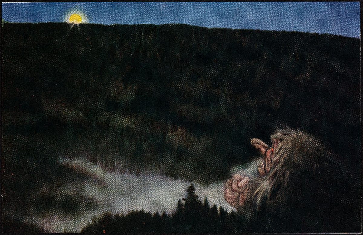 Theodor Kittlesen, art paintings, folklore, trolls, monsters