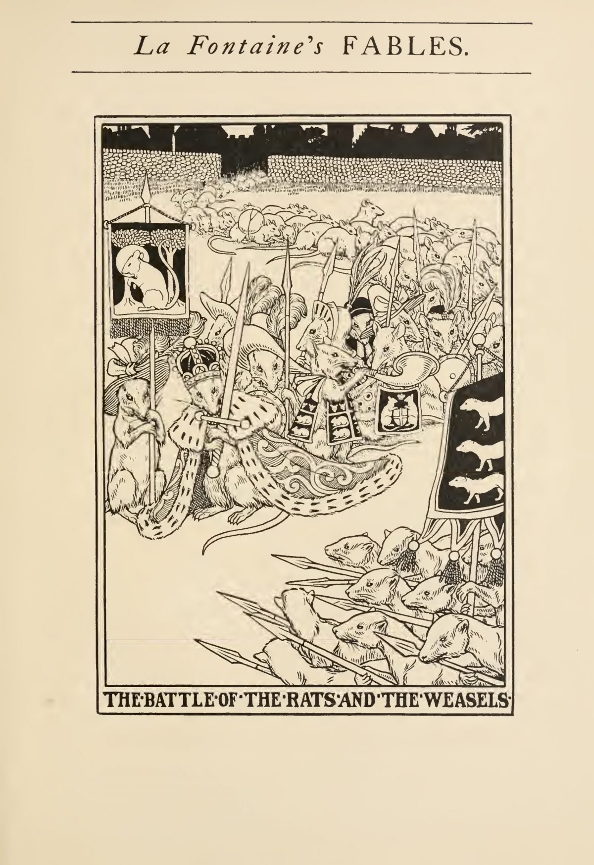 A Hundred Fables of La Fontaine by Jean La Fontaine (1621-1695) was illustrated by Percy J Billinghurst