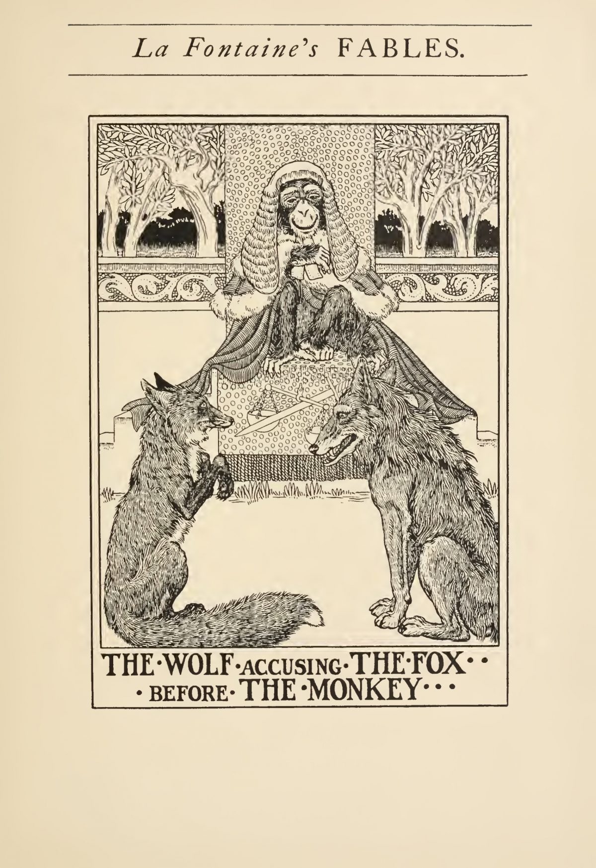 A Hundred Fables of La Fontaine by Jean La Fontaine (1621-1695) was illustrated by Percy J Billinghurst