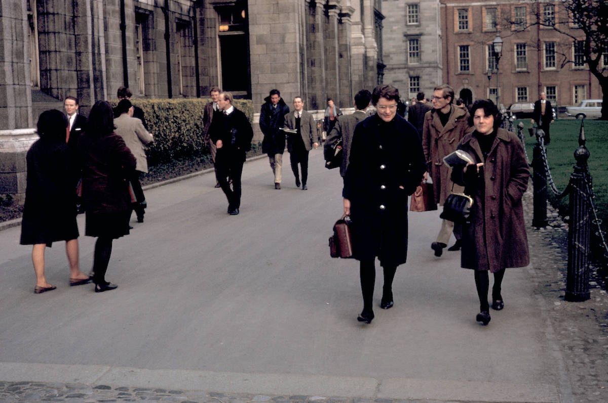 Dublin, street scene near Trinity College 1960s