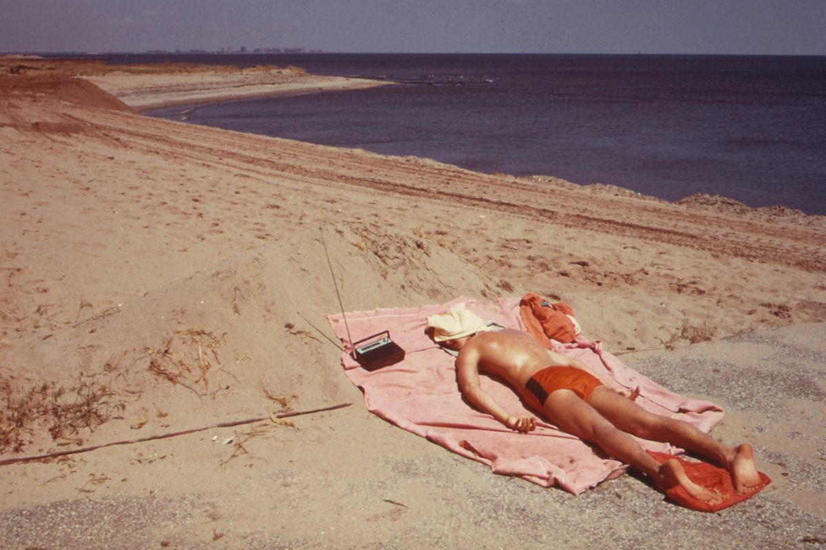 Lifeguard Takes a Sunbath at Great Kills Park on Staten Island 05_1973