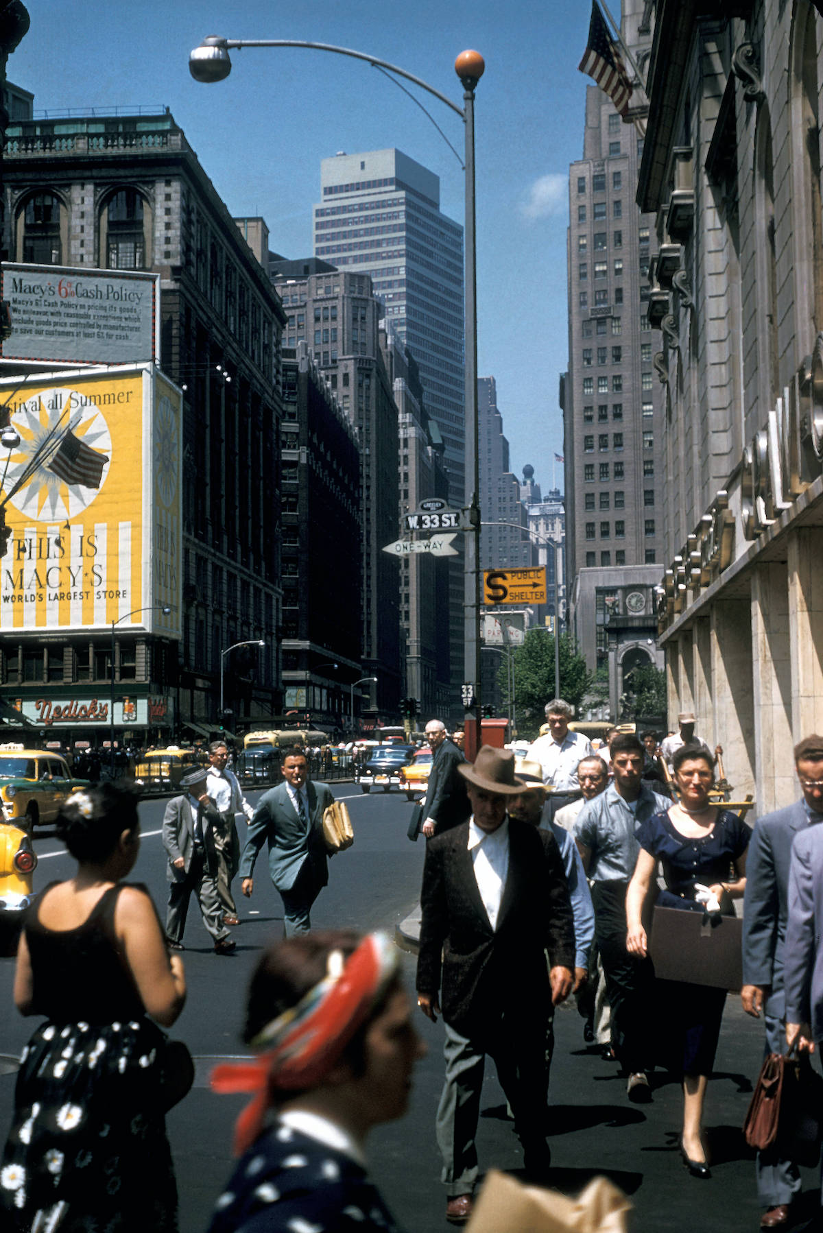 New York, Manhattan, street scene on Broadway near Herald Square 56