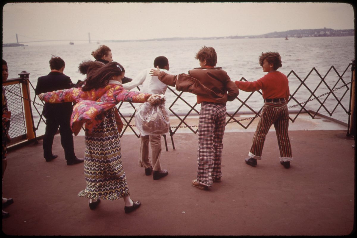 School Excursion on the Staten Island Ferry, Crossing Upper New York Bay 06_1973 Arthur Tress