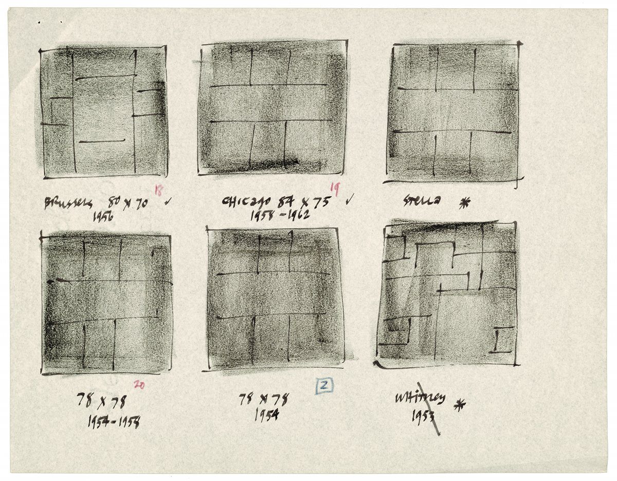 Ad Reinhardt, list of paintings, ca. 1966. Ad Reinhardt papers, 1927–68. Archives of American Art. Smithsonian Institution.