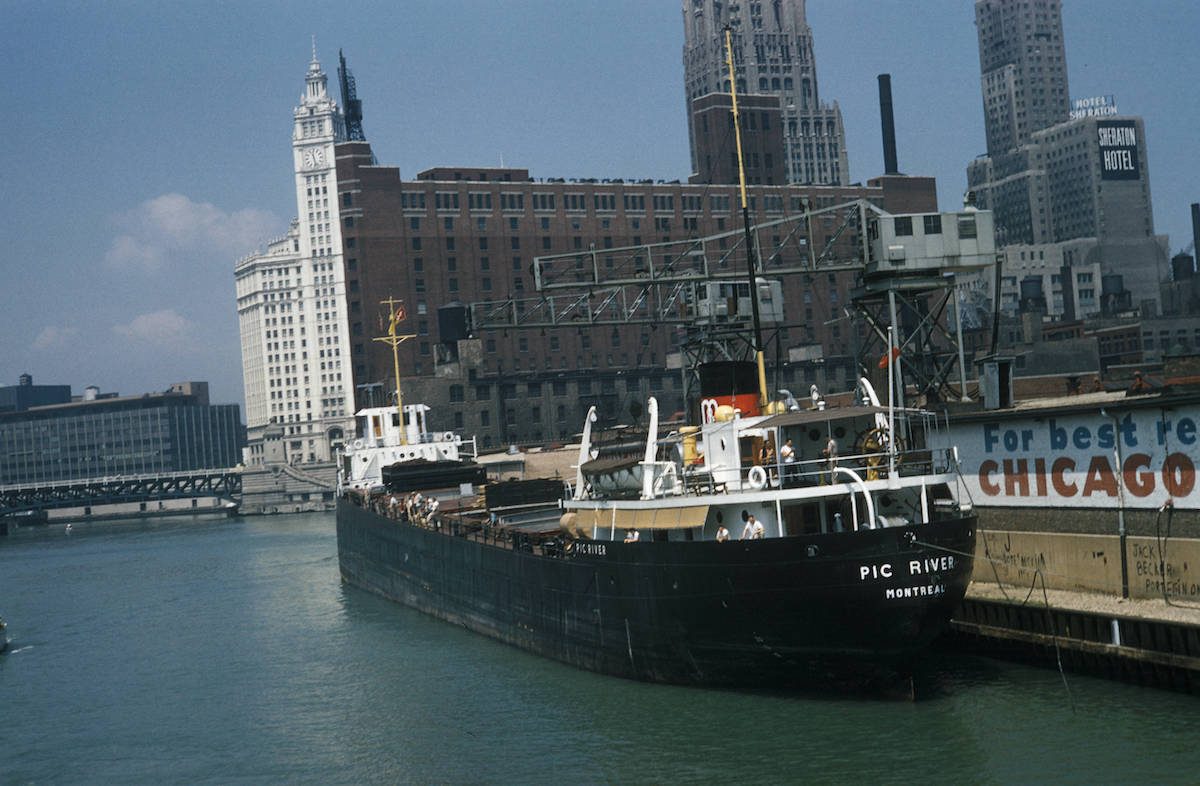 Chicago Illinois 1950s 1960s Kodachrome