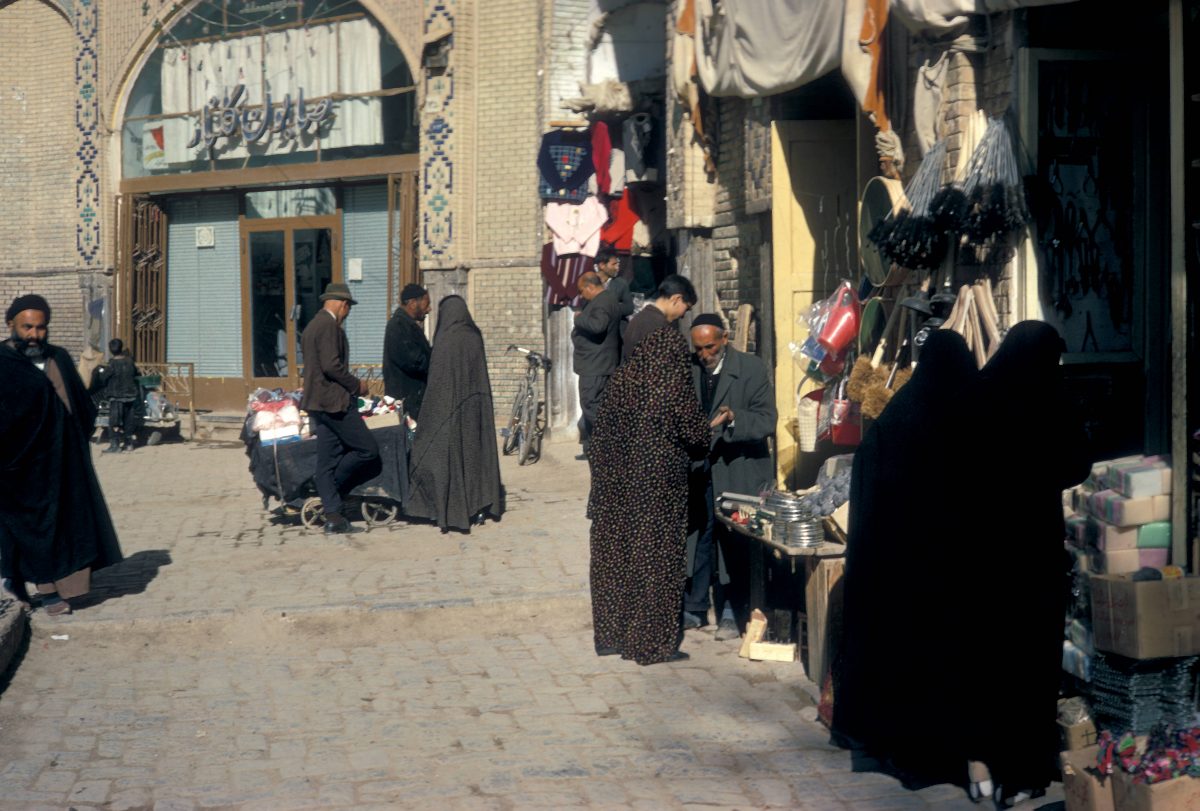 Iran, bazaar scene in Esfahan