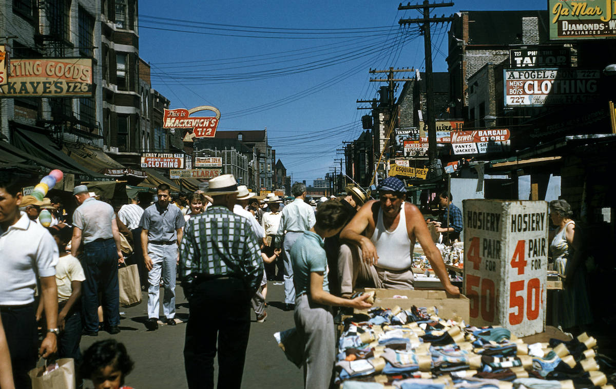 Maxwell Street market, Chicago 1957 Flashbak