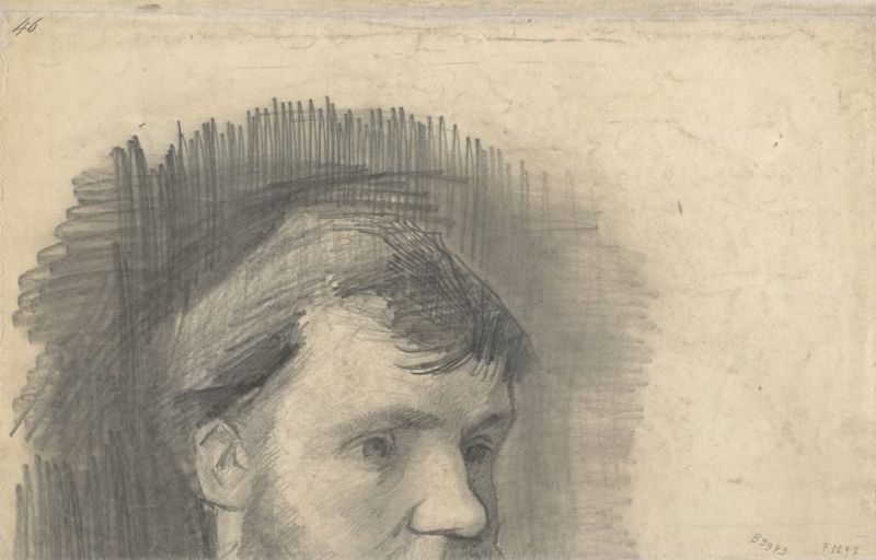 Part of a Portrait of Anthon van Rappard Vincent van Gogh (1853 - 1890), Nuenen, October 1884 pencil on paper, 29.0 cm x 44.7 cm Credits (obliged to state)- Van Gogh Museum, Amsterdam (Vincent van Gogh Foundation)