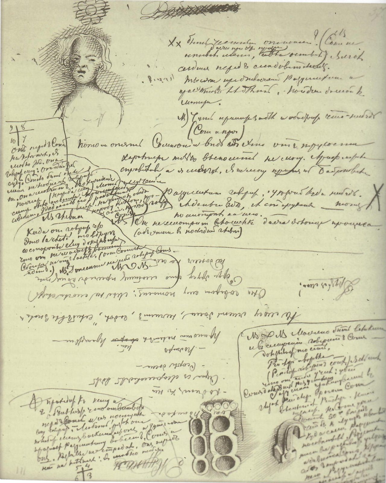 Fyodor Dostoevsky Draws In His Manuscripts - Art of The Doodler - Flashbak