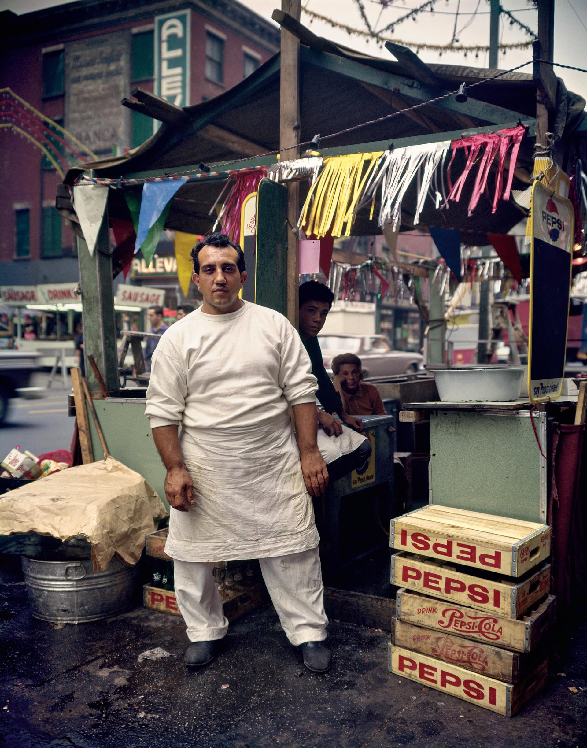 Hotdog stand, 1963, New York