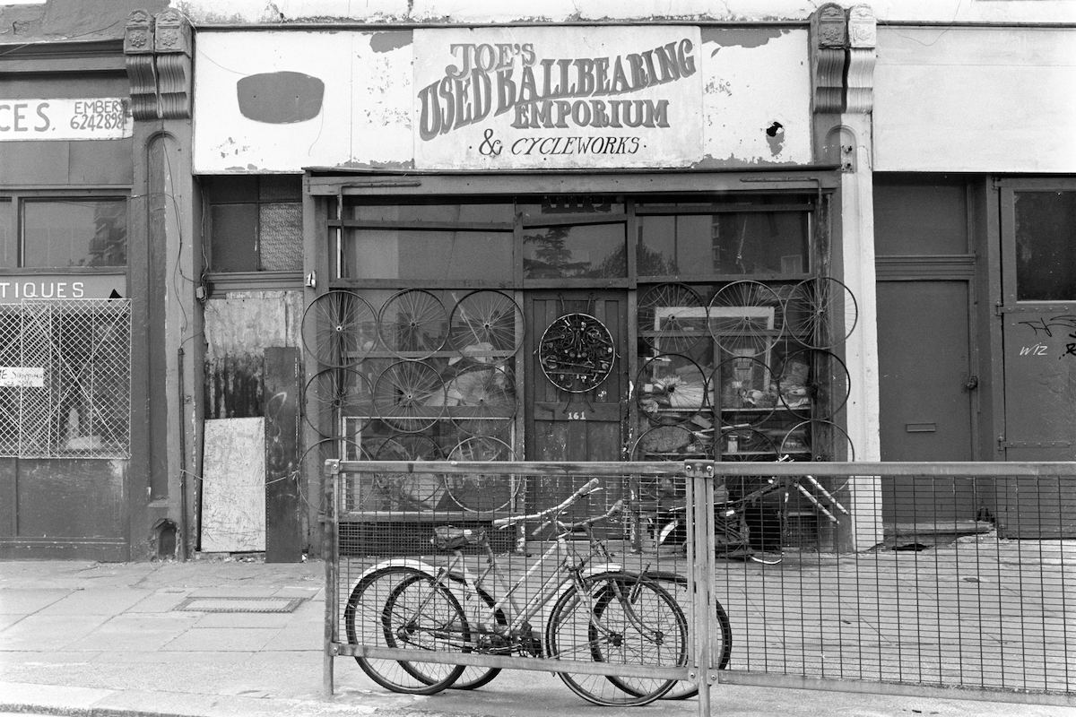 Joe's Used Ballbearing Emporium, Malvern Rd, West Kilburn, Westminster, 1988