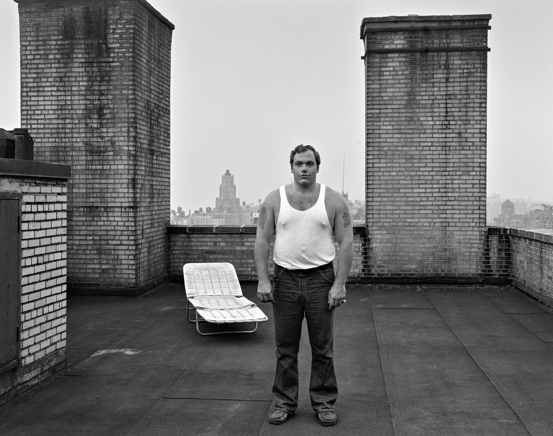 Man on roof, 1981, New York