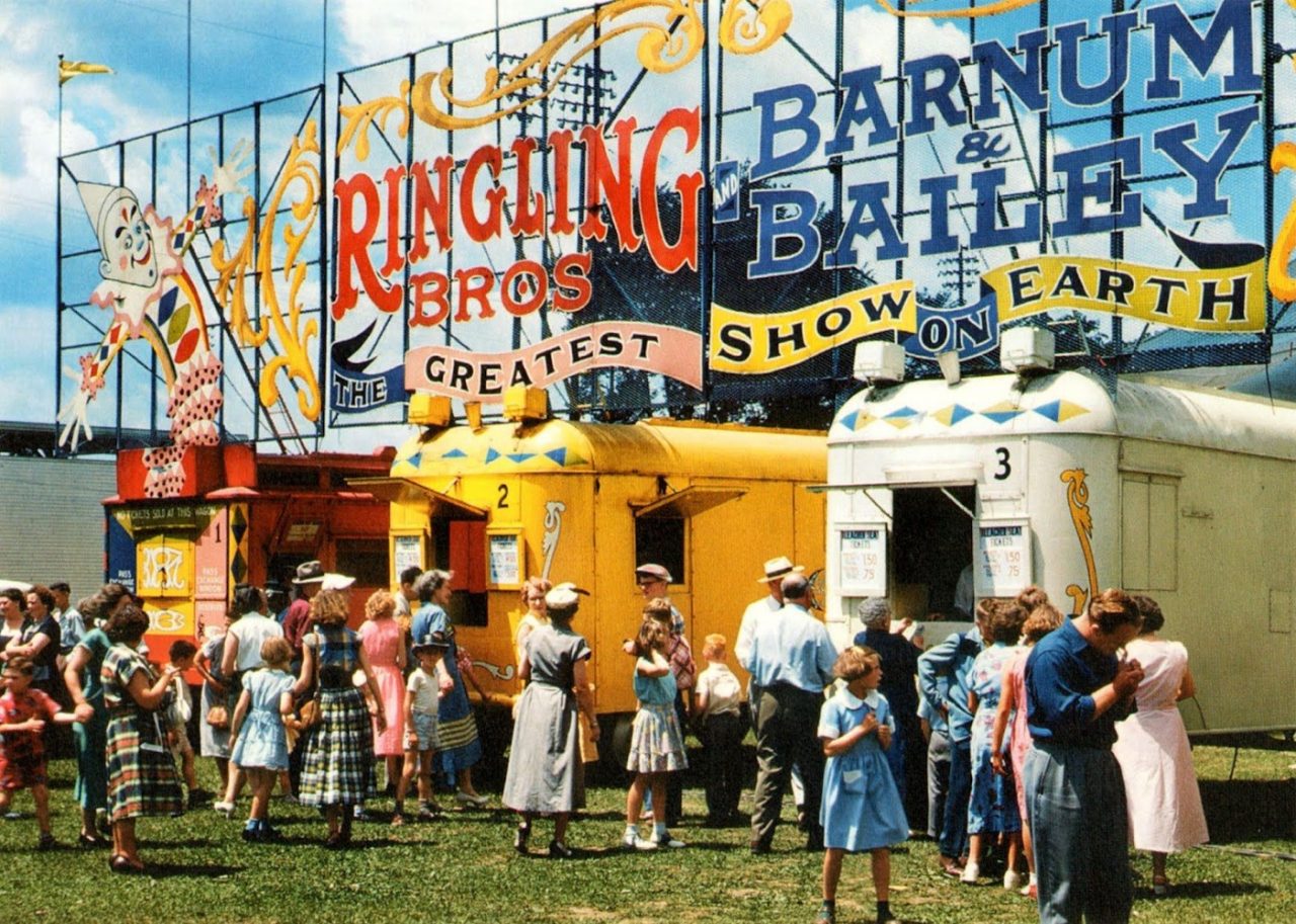 circus, performers, America, 1940s, 1950s, photography