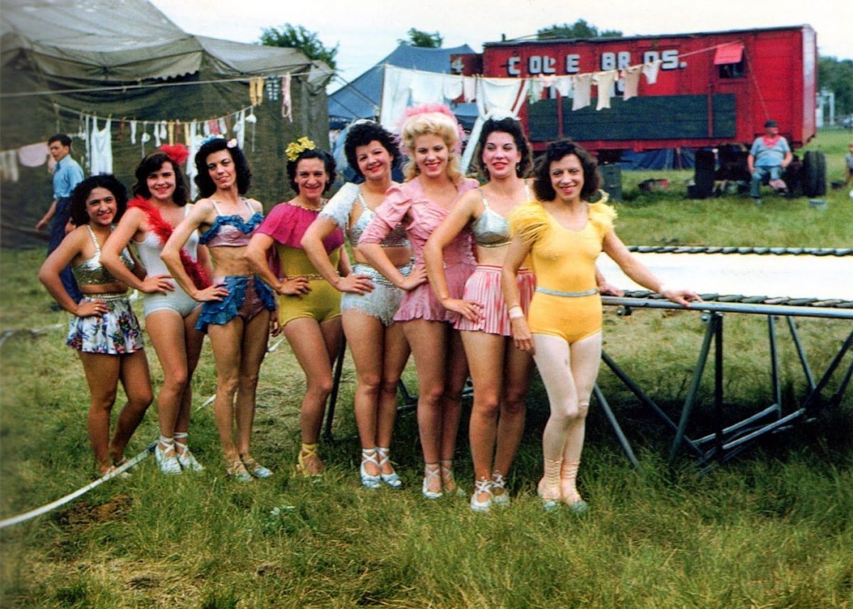 circus, performers, America, 1940s, 1950s, photography