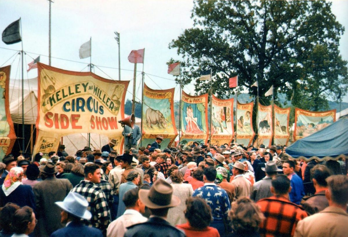 circus, performers, America, 1940s, 1950s, photography