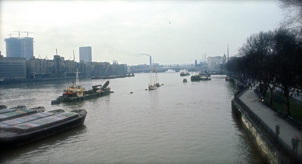 The River Thames, London. Feb.1971