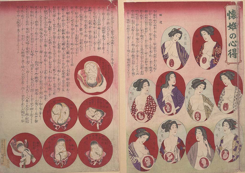 Title- Kainin no kokoroe Information on pregnancy Creator:Contributor- Hamano, Teisuke, Artist Date- 1880