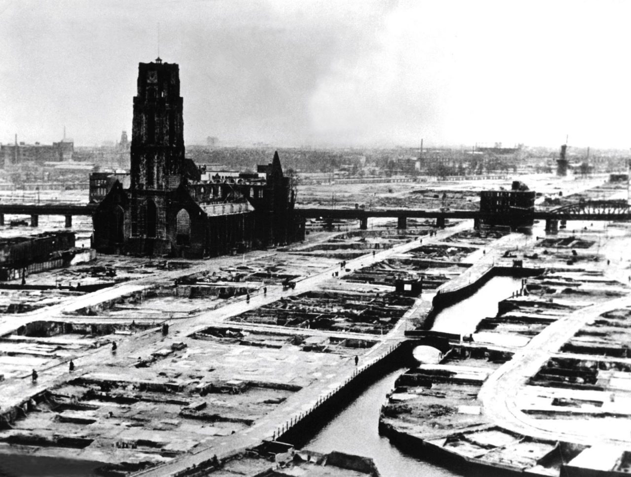 World War II, war, Rotterdam, warfare, photography, devastation,