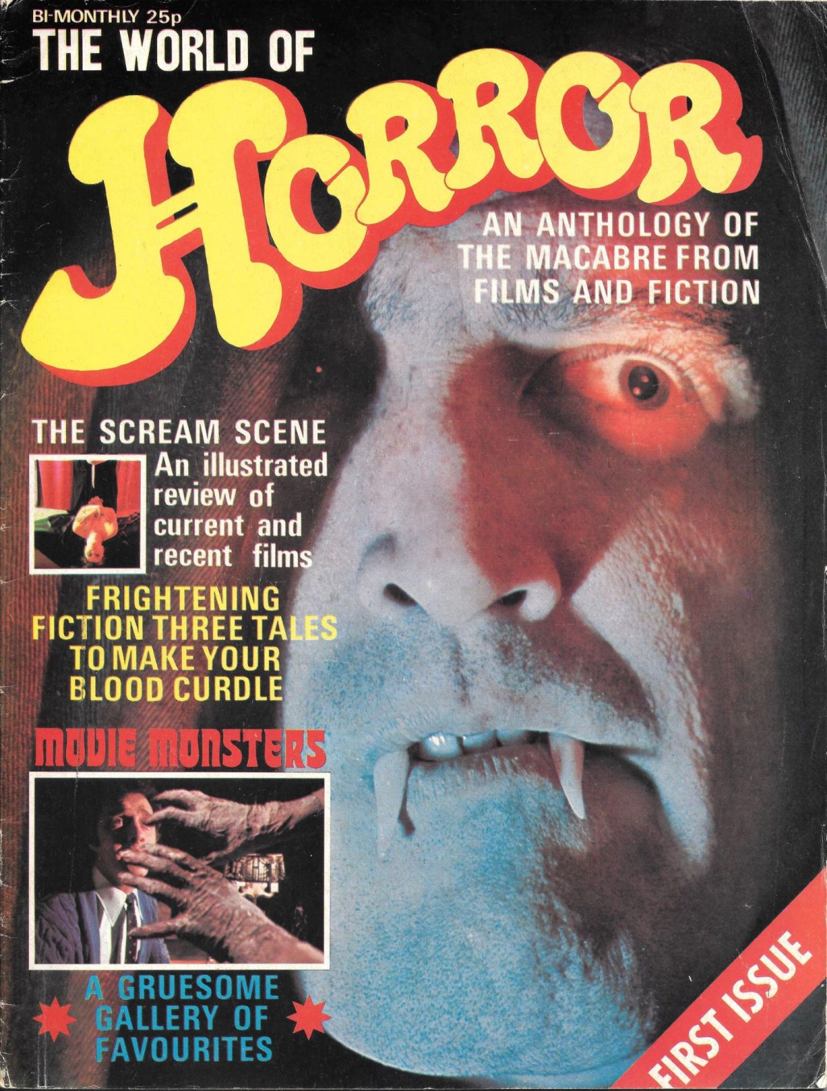 World of Horror, magazines, 1970s, horror movies, Peter Cushing, Christopher Lee, Vincent Price, cult, occult