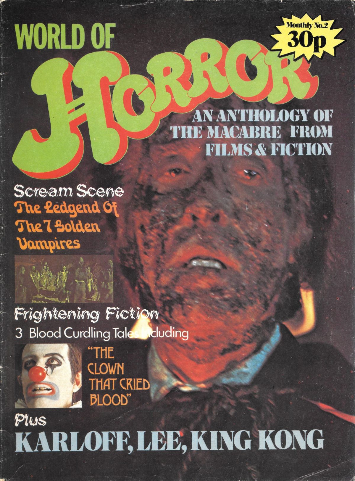 World of Horror, magazines, 1970s, horror movies, Peter Cushing, Christopher Lee, Vincent Price, cult, occult