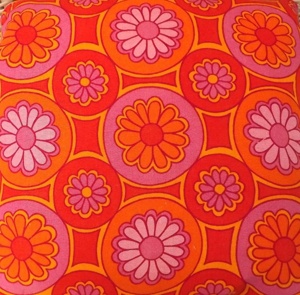 wallpaper, design, furnishing, home, flowers, bright, 1960s, 1970s