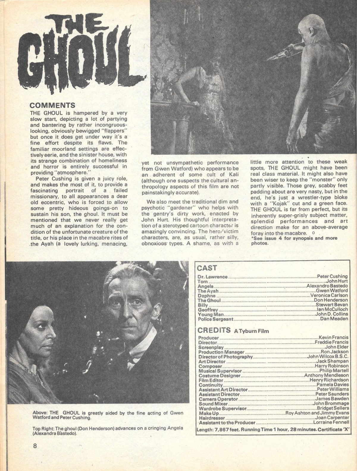 World of Horror, magazines, 1970s, horror movies, Peter Cushing, Christopher Lee, Vincent Price, cult, occult, The Ghoul