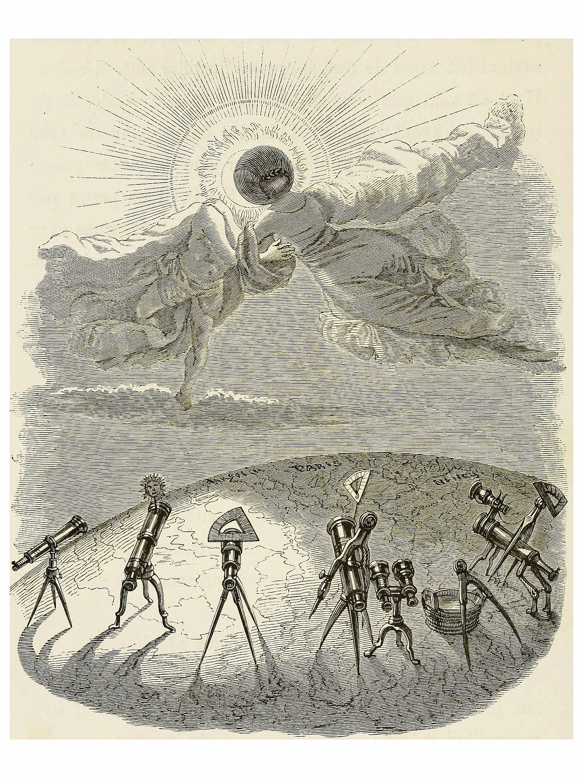 J.J. Grandville , 'A Comet's Journey' , Illustration from 'Un Autre Monde', 1844