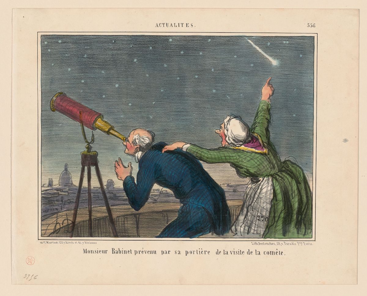 Mr. Babinet almost missed the comet» by Honoré Daumier