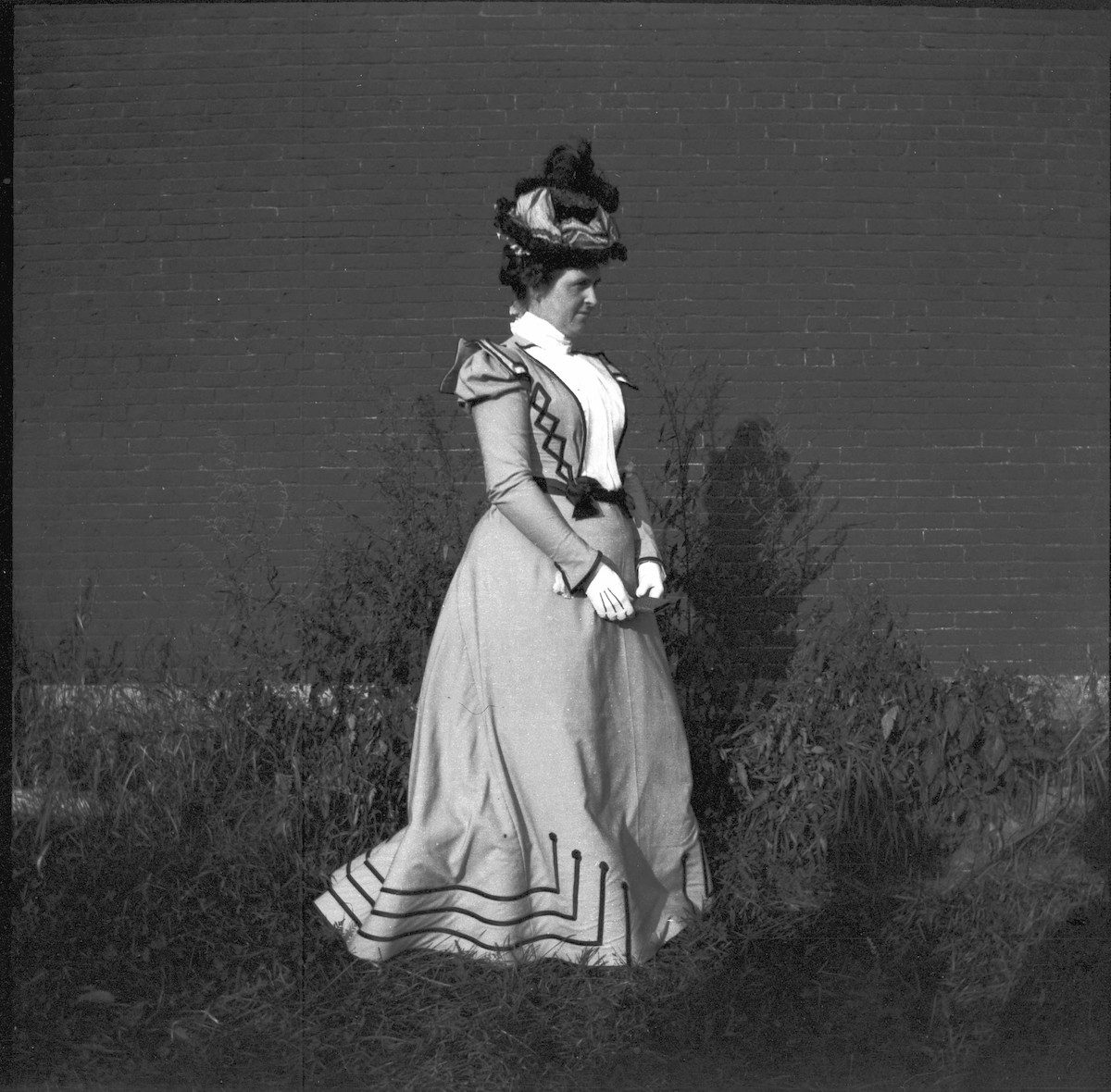 Mrs. Dudley Talbot, one of 4 daughters of Moses Parker of Camden, Maine; photographed August 1898