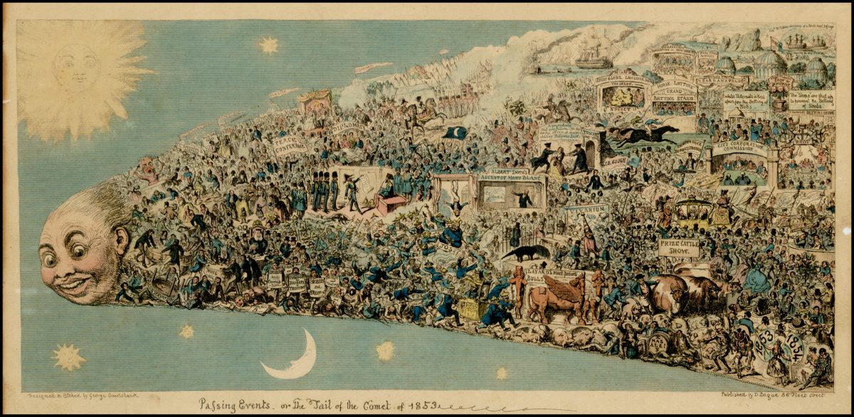 George Cruikshank, Passing Events, or the Tail of the Comet of 1853