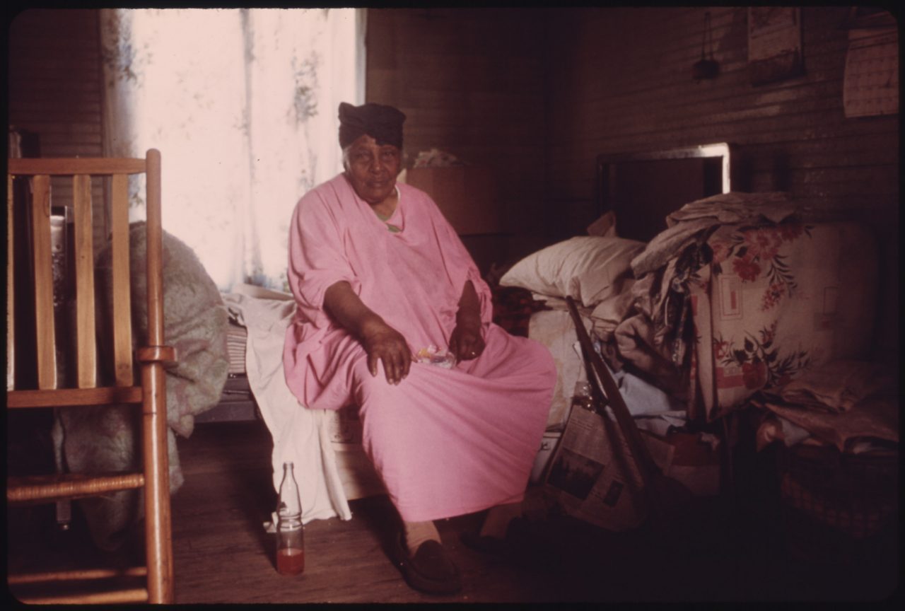 Mrs. Thaxton, 90, Is a Widow and Mother of Retried Miners Who Live in Rhodell, West Virginia, near Beckley. Nurses in the Outreach Program From the Mountaineer Health Plan Visit Her and Check Her Health 04/1974
